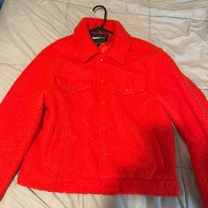 Fashion Nova: Madrona Drive Trucker Jacket - Red
